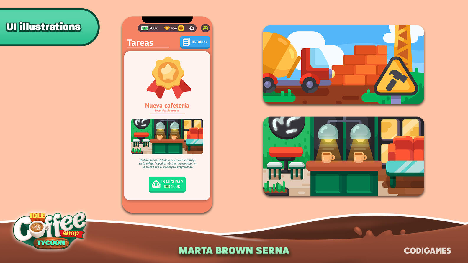 Coffe shop tycoon - UI Designs