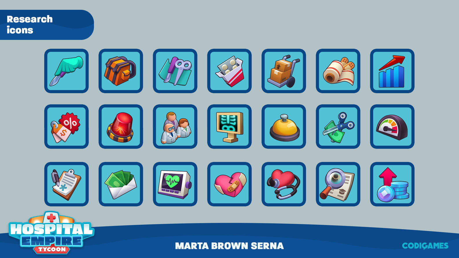 Hospital Empire Research Icons