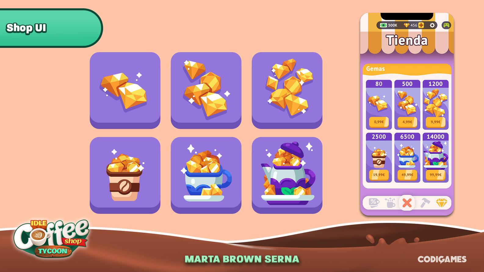 Coffe shop tycoon - shop elements and ui