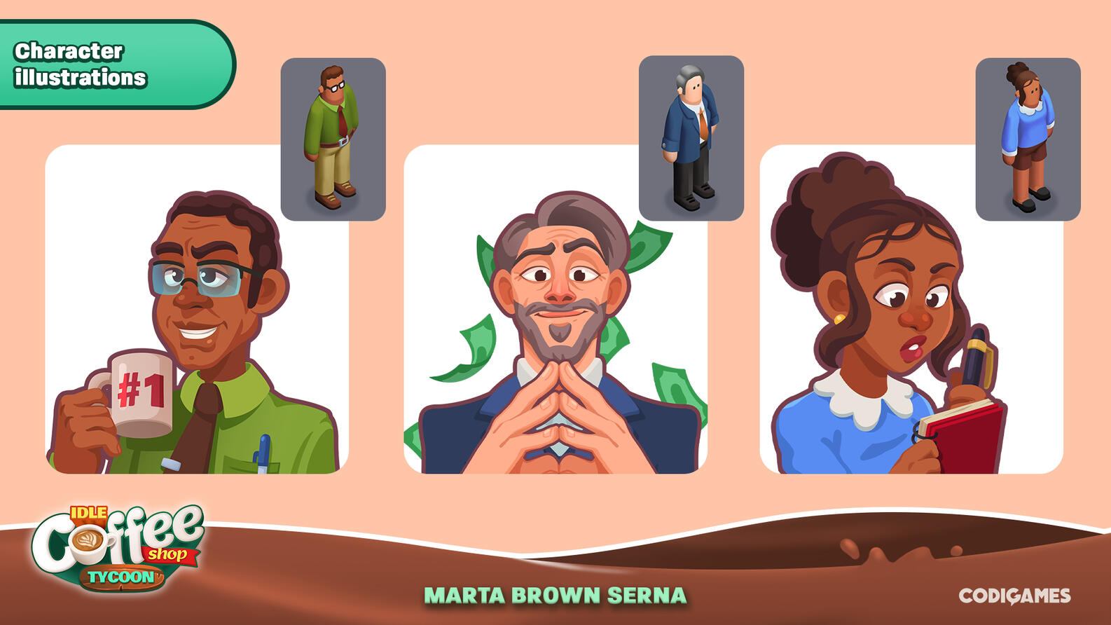 Coffee Shop - Characters illustrations