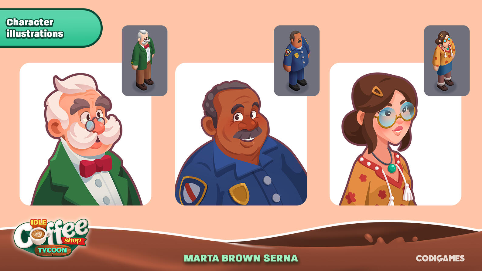 Coffee Shop - Characters illustrations